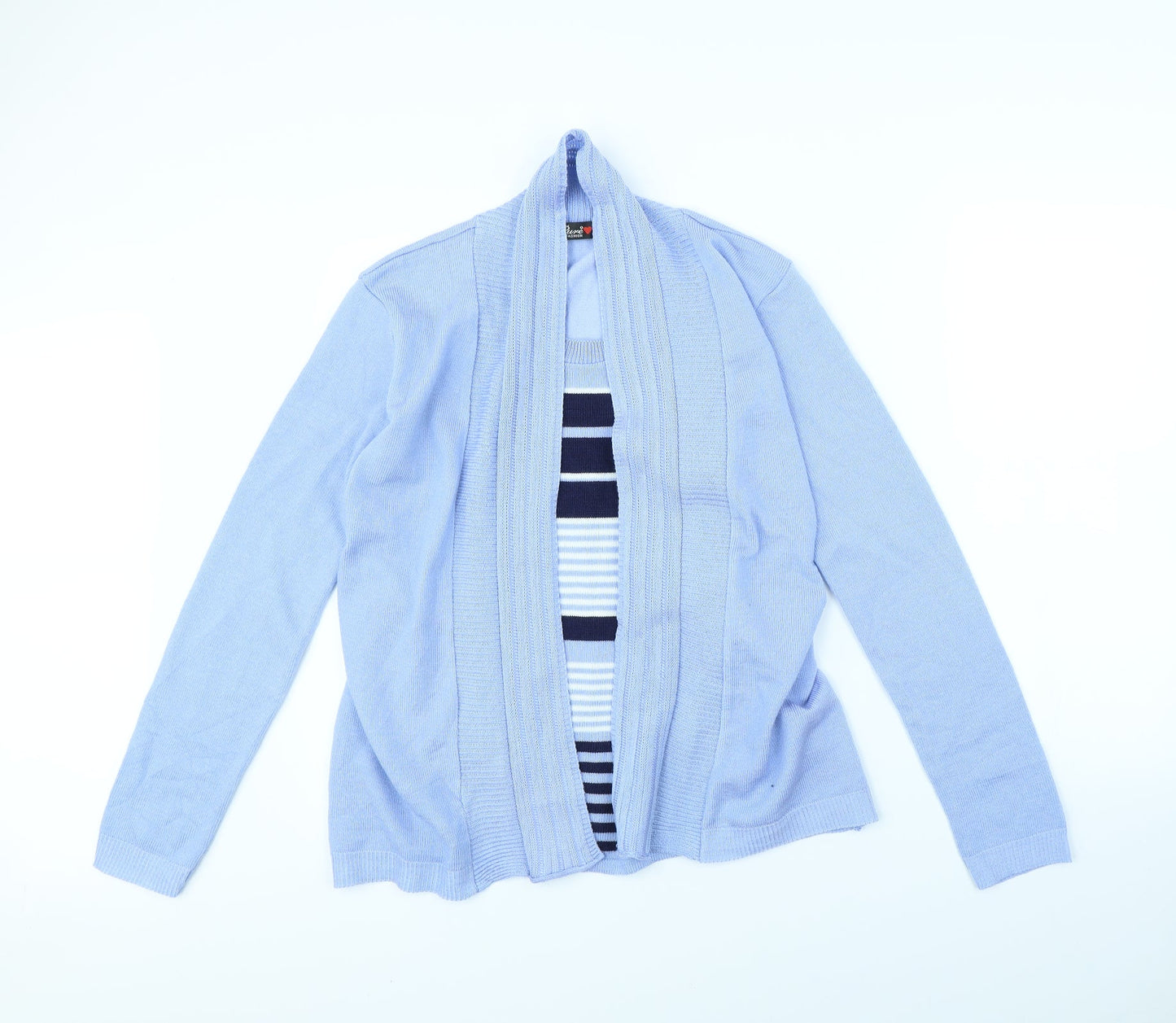 Pure Fashion Womens Blue Striped  Jacket  Size M