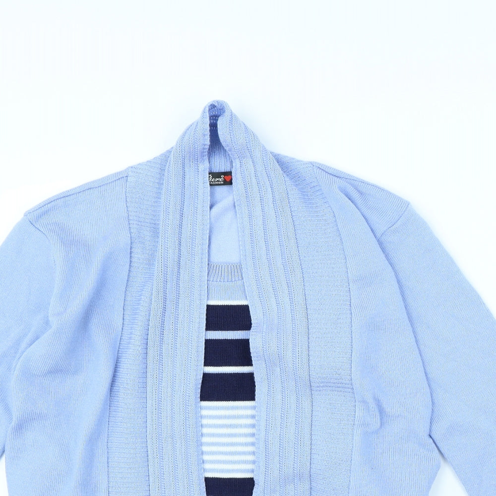 Pure Fashion Womens Blue Striped  Jacket  Size M