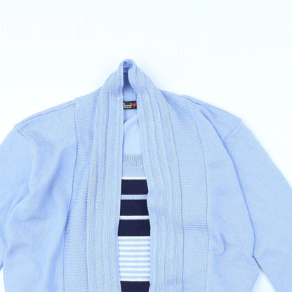 Pure Fashion Womens Blue Striped  Jacket  Size M