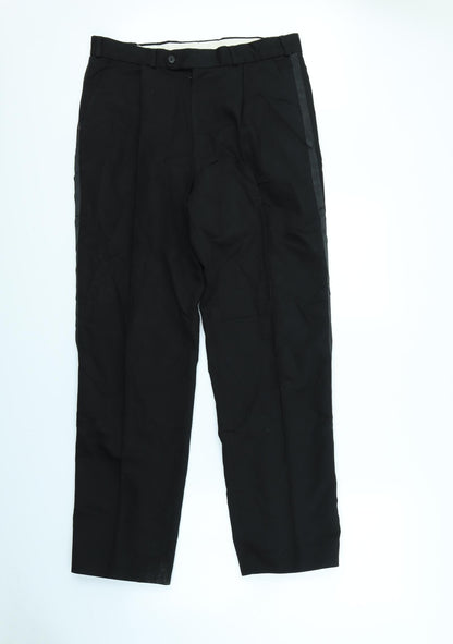 Preworn Mens Black   Trousers  Size 34 in L30 in