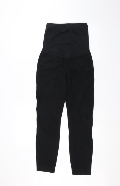 Womens UK Size 6 Preworn Regular Fit Straight Black Jeans
