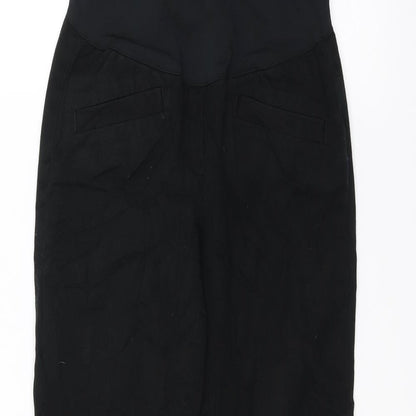Womens UK Size 6 Preworn Regular Fit Straight Black Jeans