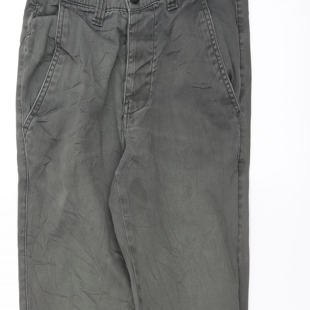 Mens UK Size 26 Preworn Regular Fit Straight Green Jeans