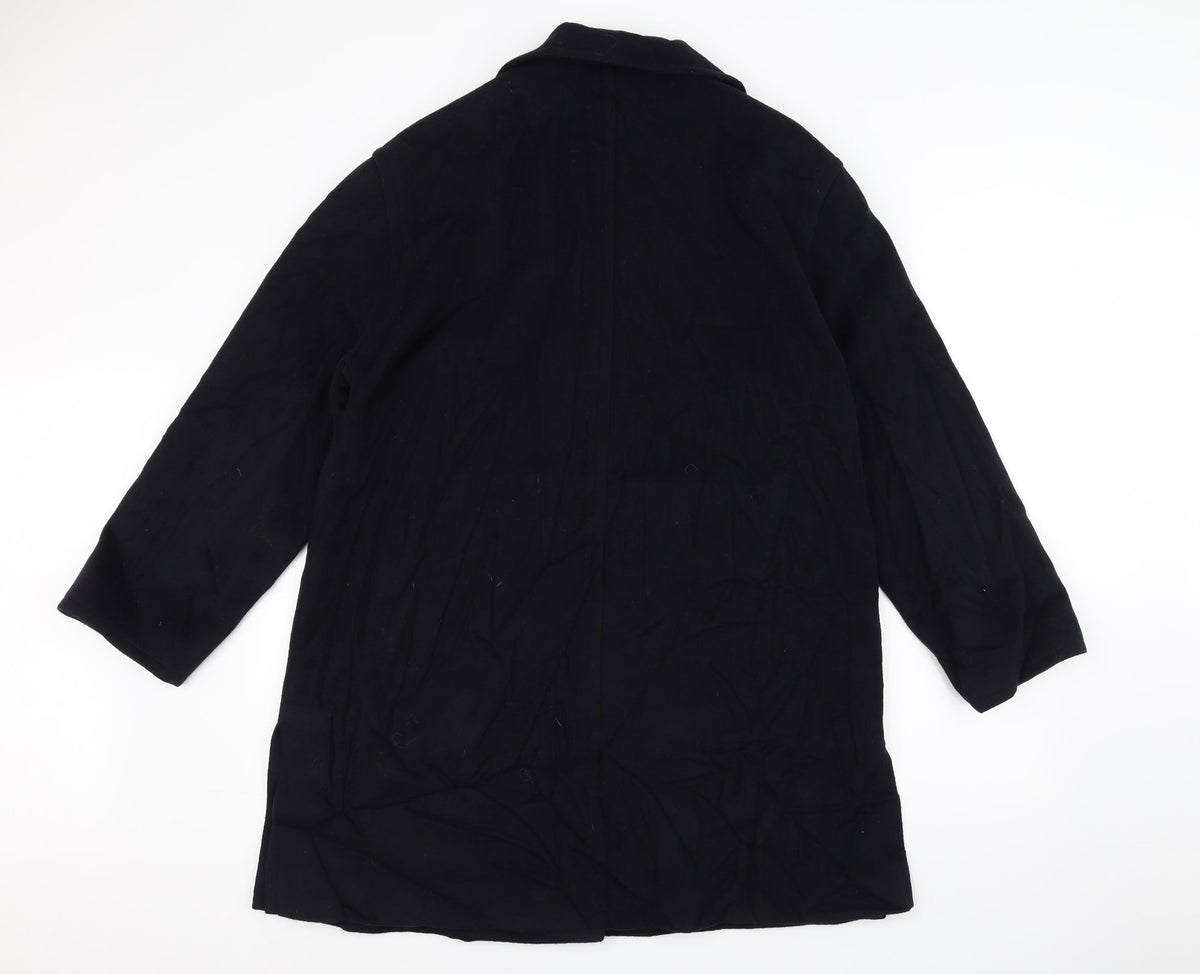 L.A.S Womens Blue   Overcoat Coat Size 14