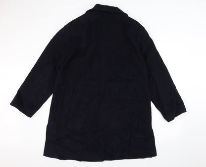 L.A.S Womens Blue   Overcoat Coat Size 14