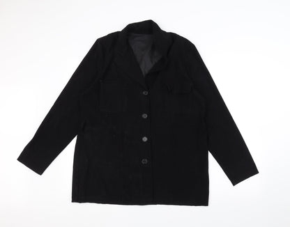 Womens UK Size 12 Dorothy Perkins Black Overcoat