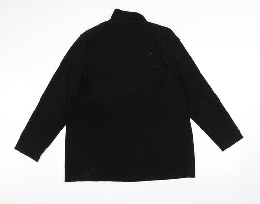 Womens UK Size 12 Dorothy Perkins Black Overcoat