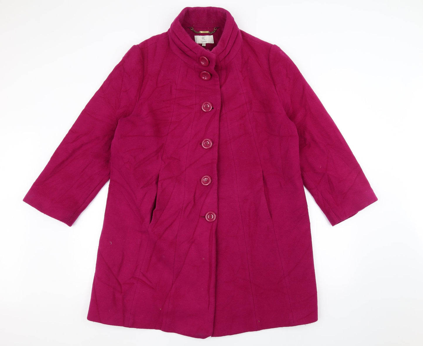 Womens UK Size L CC Pink Overcoat