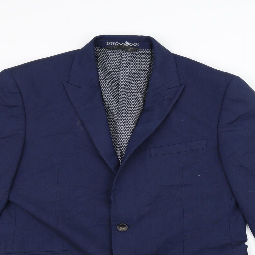 Mens UK Size 40 Marks and Spencer Regular Blue Suit Jacket