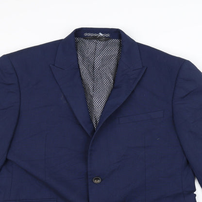 Mens UK Size 40 Marks and Spencer Regular Blue Suit Jacket