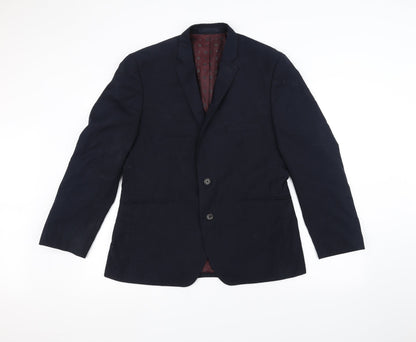 Mens UK Size 40 Burton Regular Blue Suit Jacket