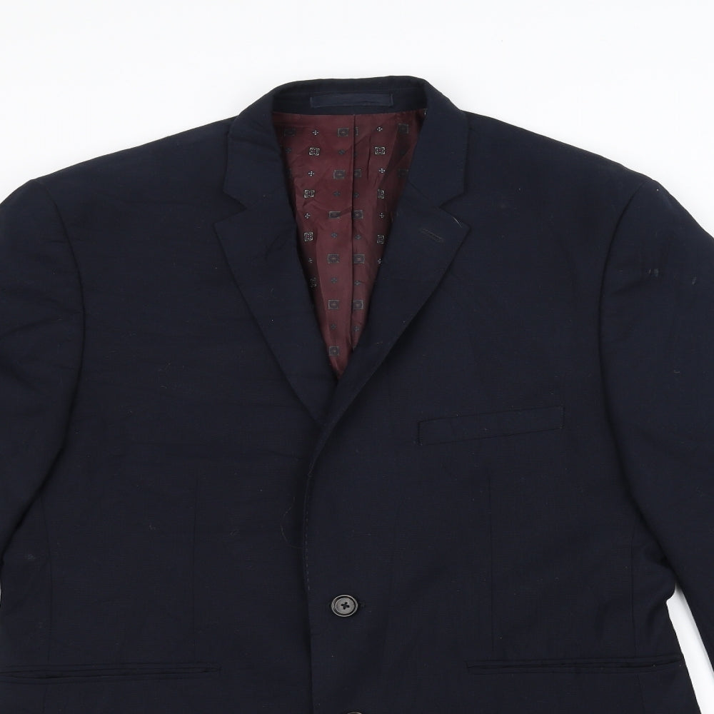 Mens UK Size 40 Burton Regular Blue Suit Jacket