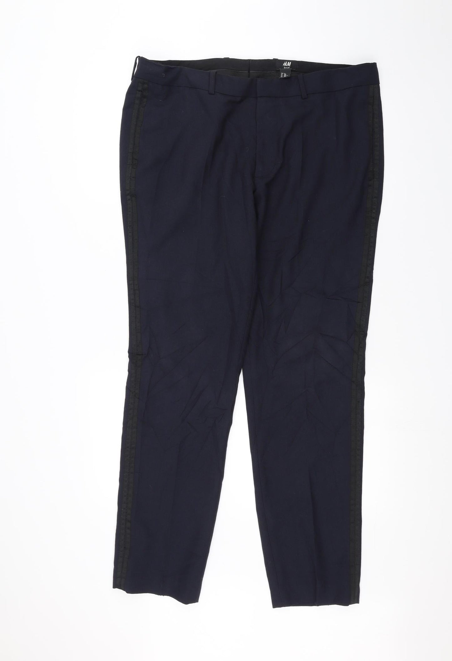Womens UK Size 26 H&M Regular Fit  Blue Trousers