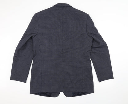 Preworn Mens Blue   Jacket Suit Jacket Size 40