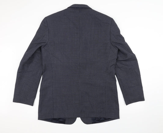 Preworn Mens Blue   Jacket Suit Jacket Size 40