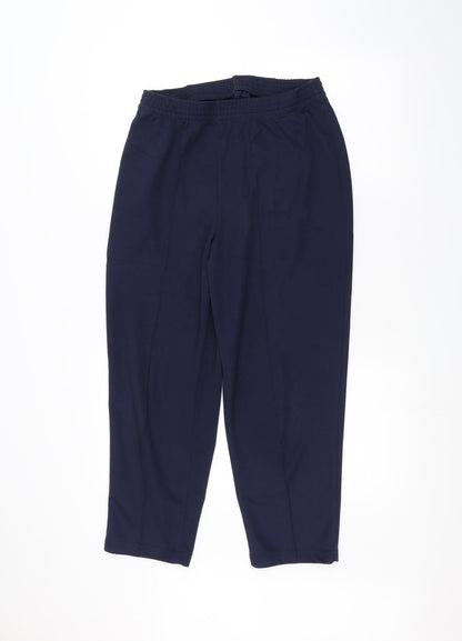 Womens UK Size 14 Preworn Regular Fit Sweatpants Blue Trousers