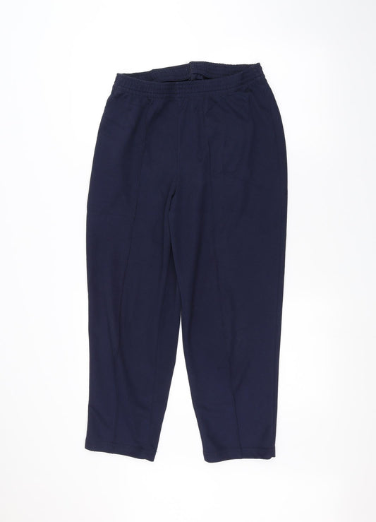 Womens UK Size 14 Preworn Regular Fit Sweatpants Blue Trousers