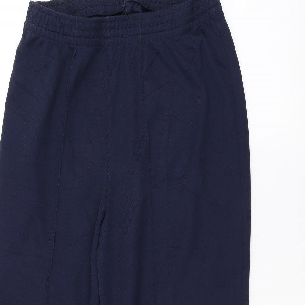 Womens UK Size 14 Preworn Regular Fit Sweatpants Blue Trousers