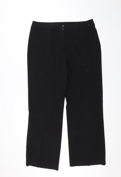 C.M.D Womens Black   Trousers  Size 16 L28 in