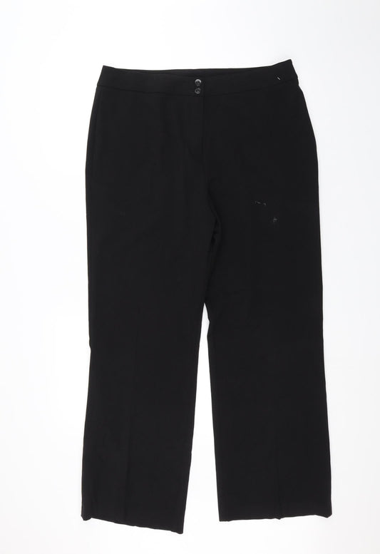 C.M.D Womens Black   Trousers  Size 16 L28 in