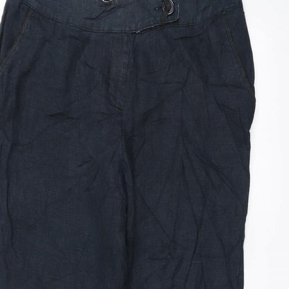 Womens UK Size 14 Preworn Regular Fit  Blue Trousers