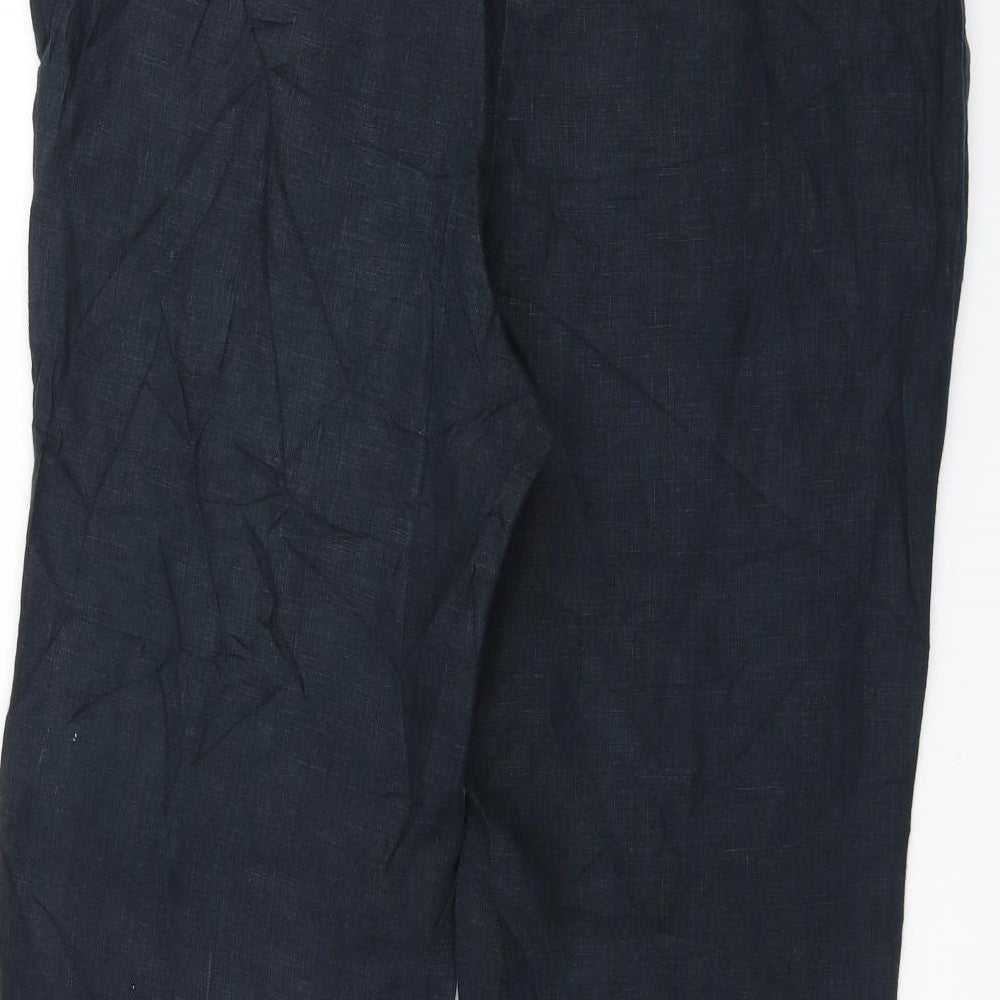 Womens UK Size 14 Preworn Regular Fit  Blue Trousers