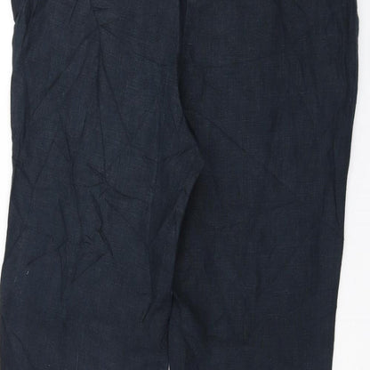 Womens UK Size 14 Preworn Regular Fit  Blue Trousers