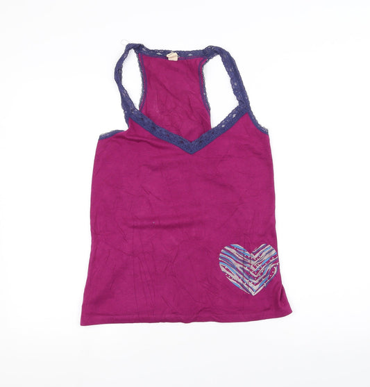 E-vie Womens Pink   Basic Tank Size 14