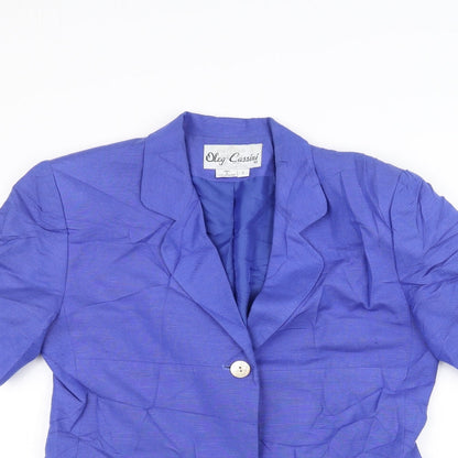 Oleg Cassini Womens Blue   Jacket  Size 6