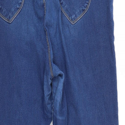 Dorothy Perkins Womens Blue  Denim Straight Jeans Size 12 L25 in