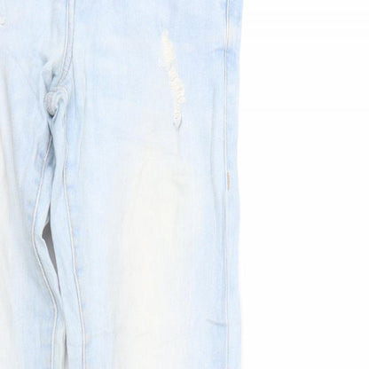 Denim & Co. Womens Blue  Denim Tapered Jeans Size 4 L26 in