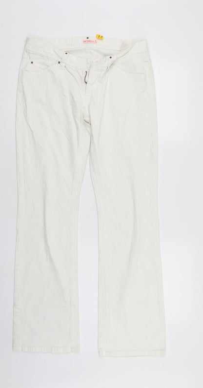 GIN TONIC Womens White  Denim Straight Jeans Size 10 L31 in
