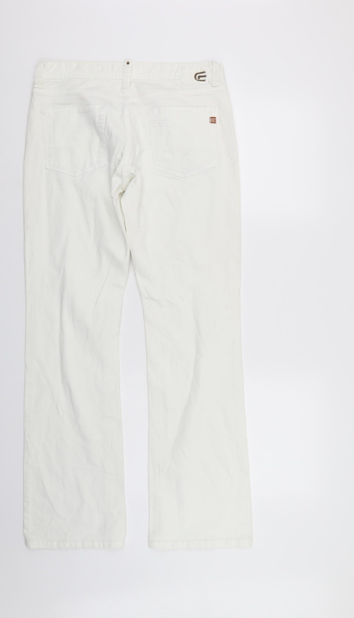 GIN TONIC Womens White  Denim Straight Jeans Size 10 L31 in