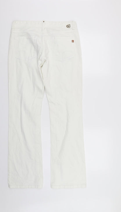 GIN TONIC Womens White  Denim Straight Jeans Size 10 L31 in
