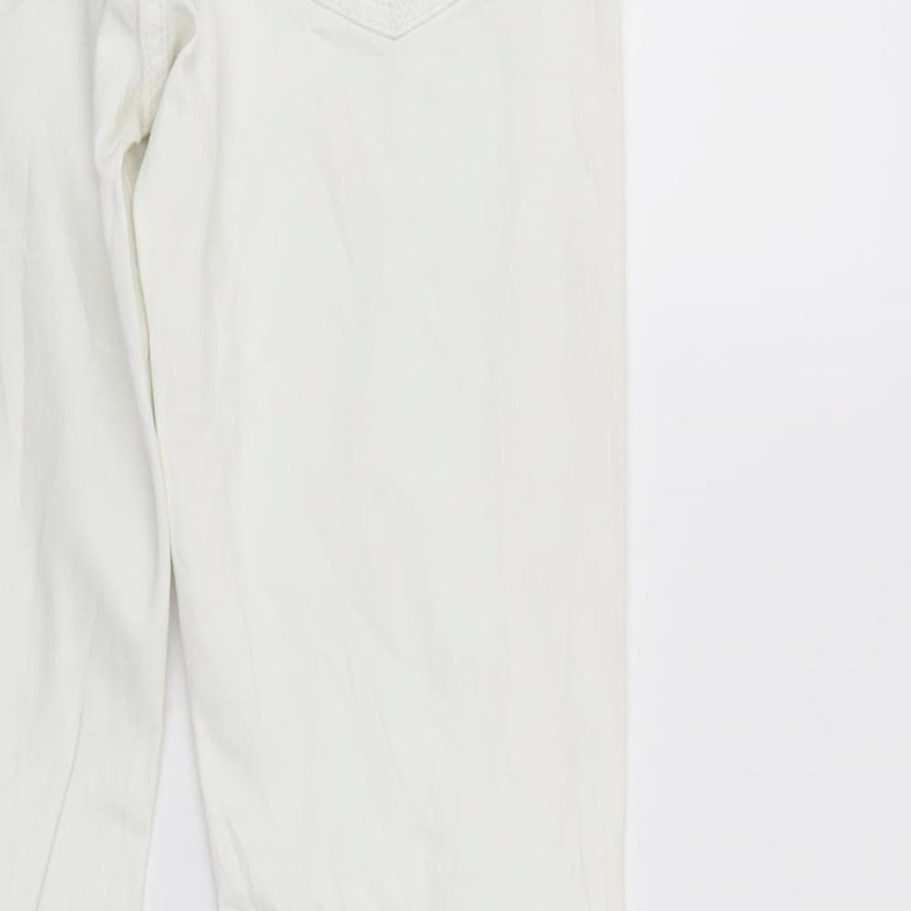 GIN TONIC Womens White  Denim Straight Jeans Size 10 L31 in