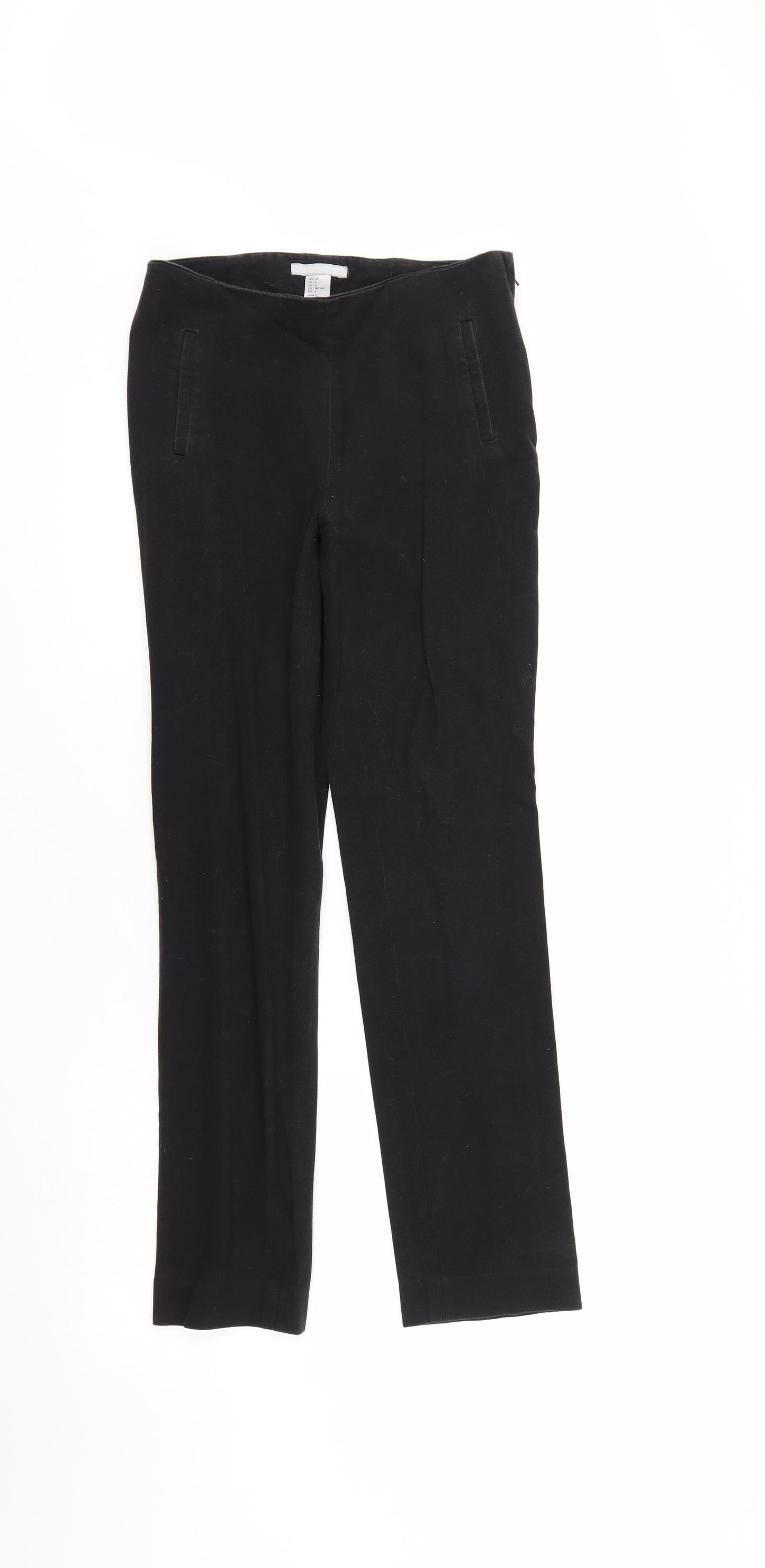 Womens UK Size 6 H&M Regular Fit Straight Black Jeans