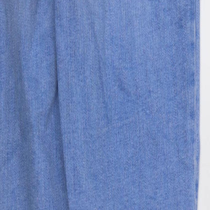 Denim & Co. Womens Blue  Denim Straight Jeans Size 8 L27 in