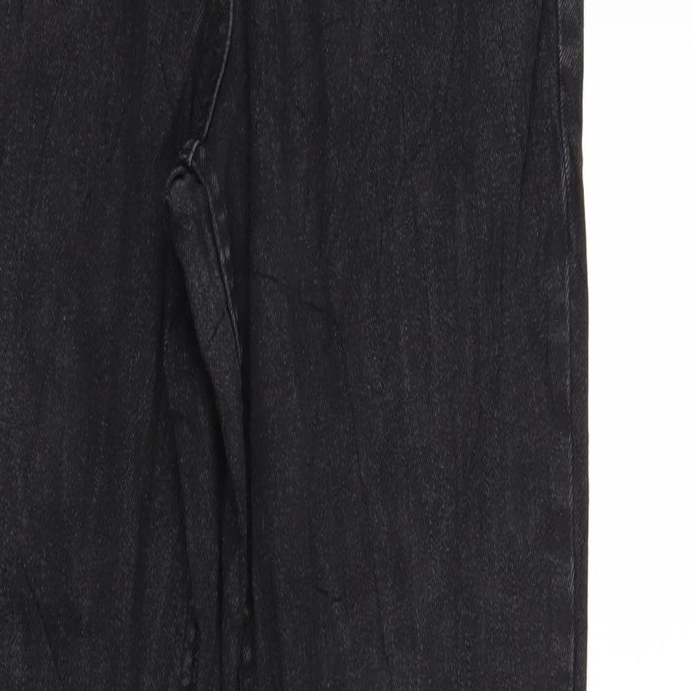 Womens UK Size 8 Up Fashion Regular Fit Straight Black Jeans