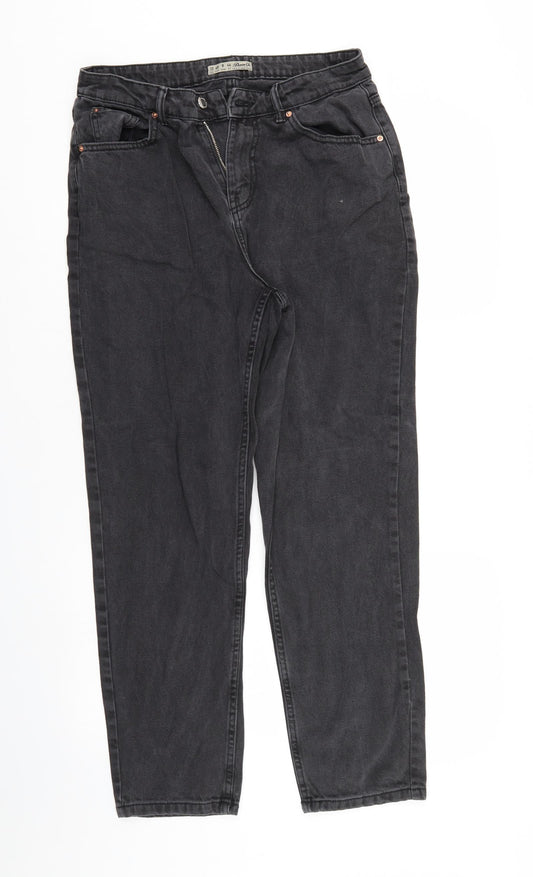 Denim & Co. Womens Black  Denim Straight Jeans Size 12 L27 in