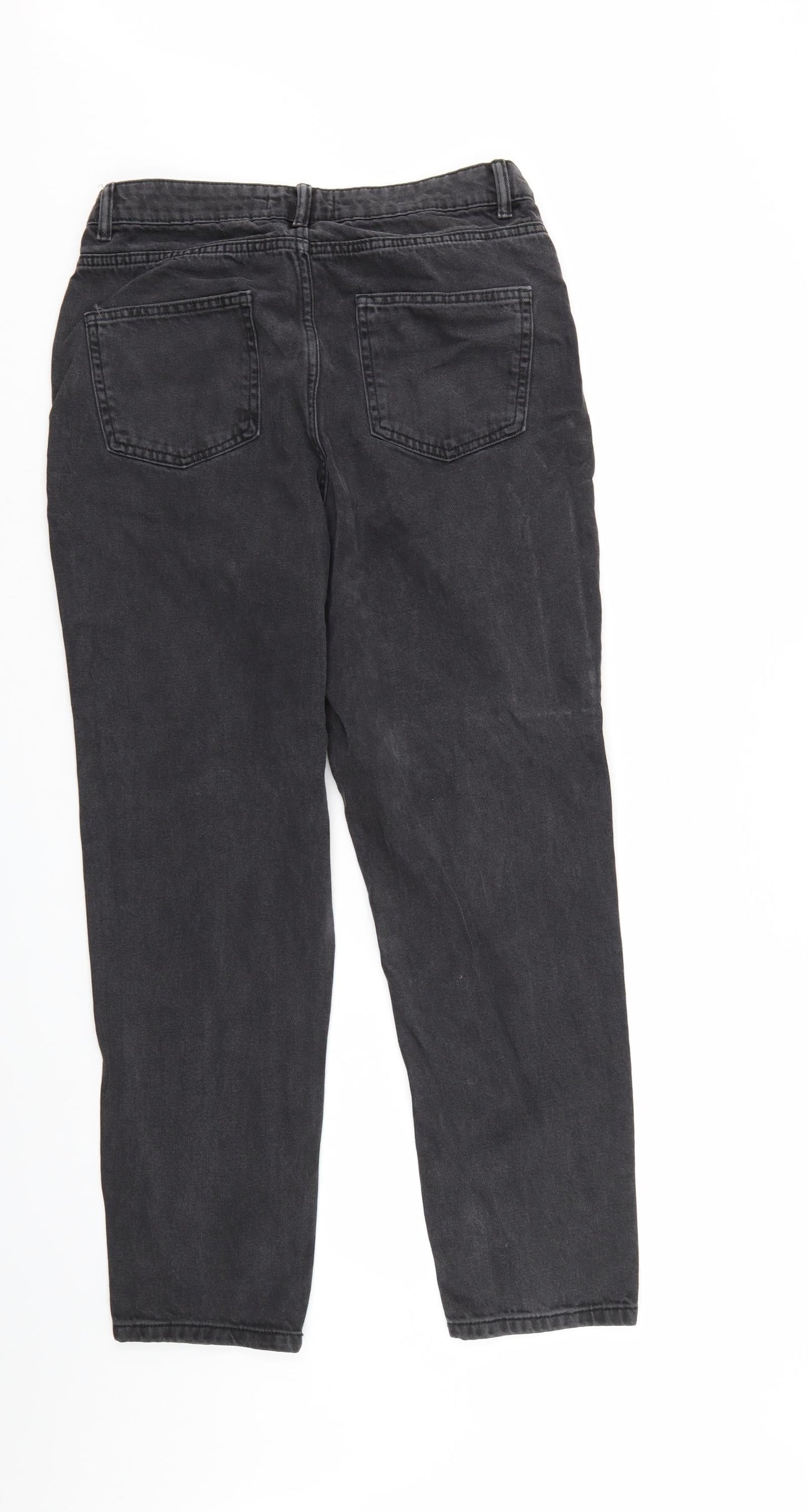 Denim & Co. Womens Black  Denim Straight Jeans Size 12 L27 in
