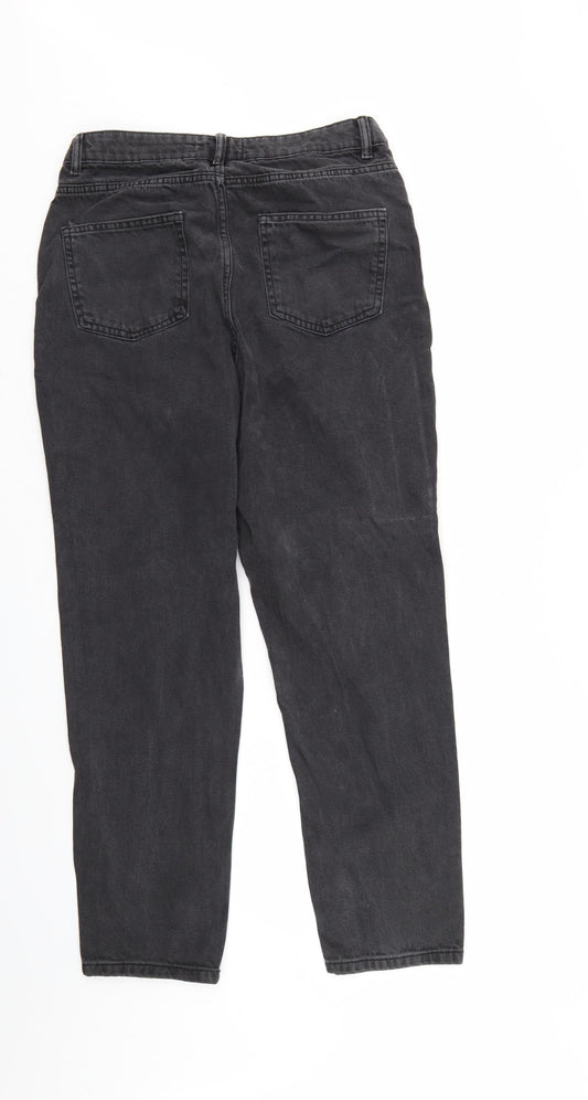 Denim & Co. Womens Black  Denim Straight Jeans Size 12 L27 in
