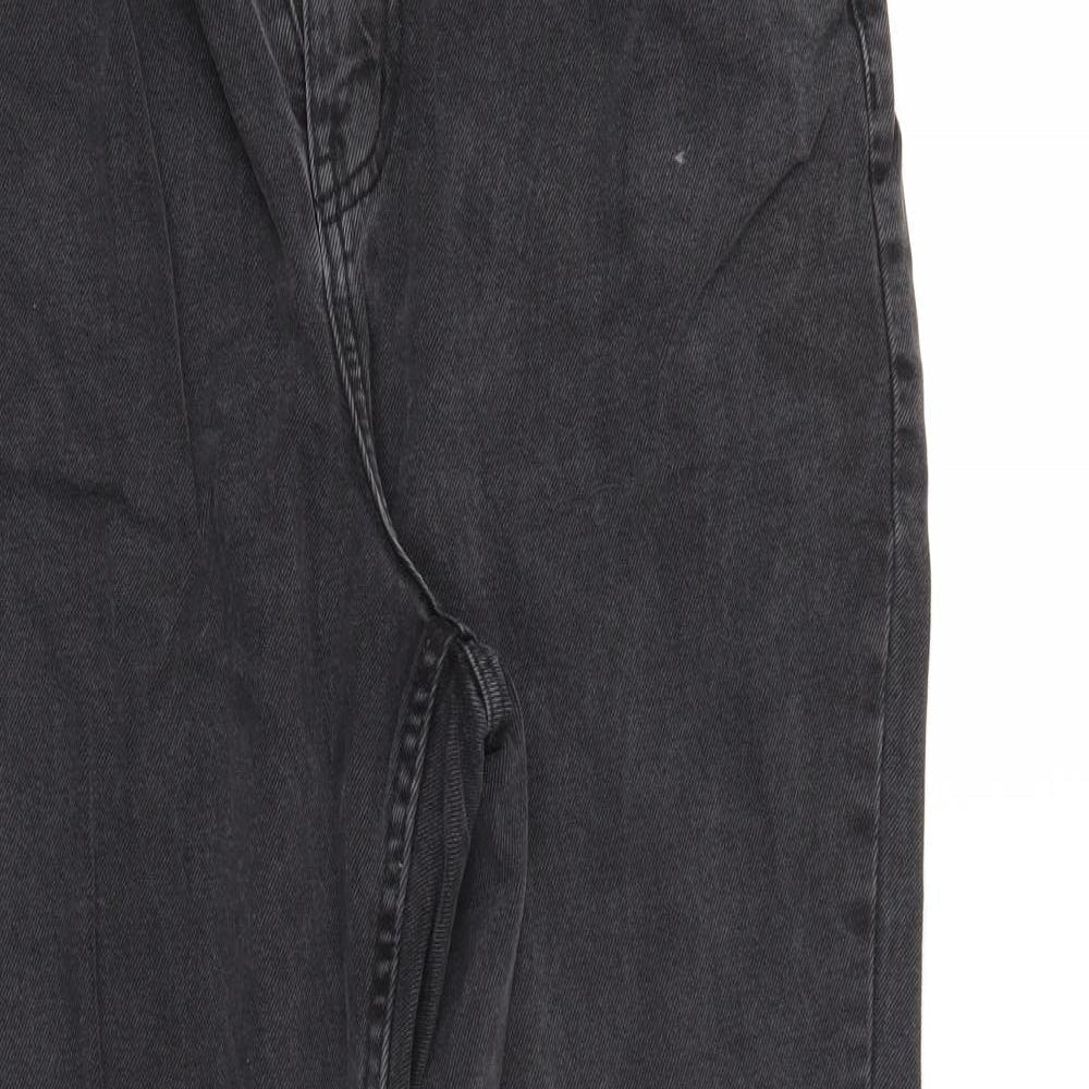 Denim & Co. Womens Black  Denim Straight Jeans Size 12 L27 in