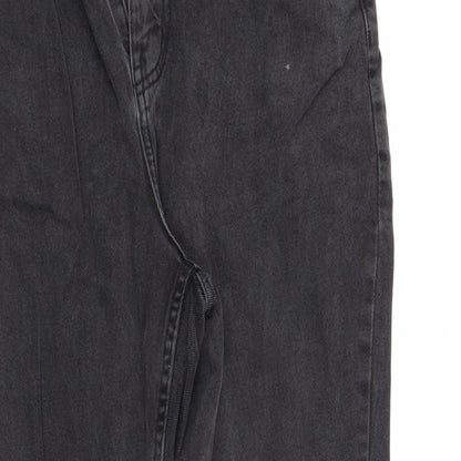 Denim & Co. Womens Black  Denim Straight Jeans Size 12 L27 in