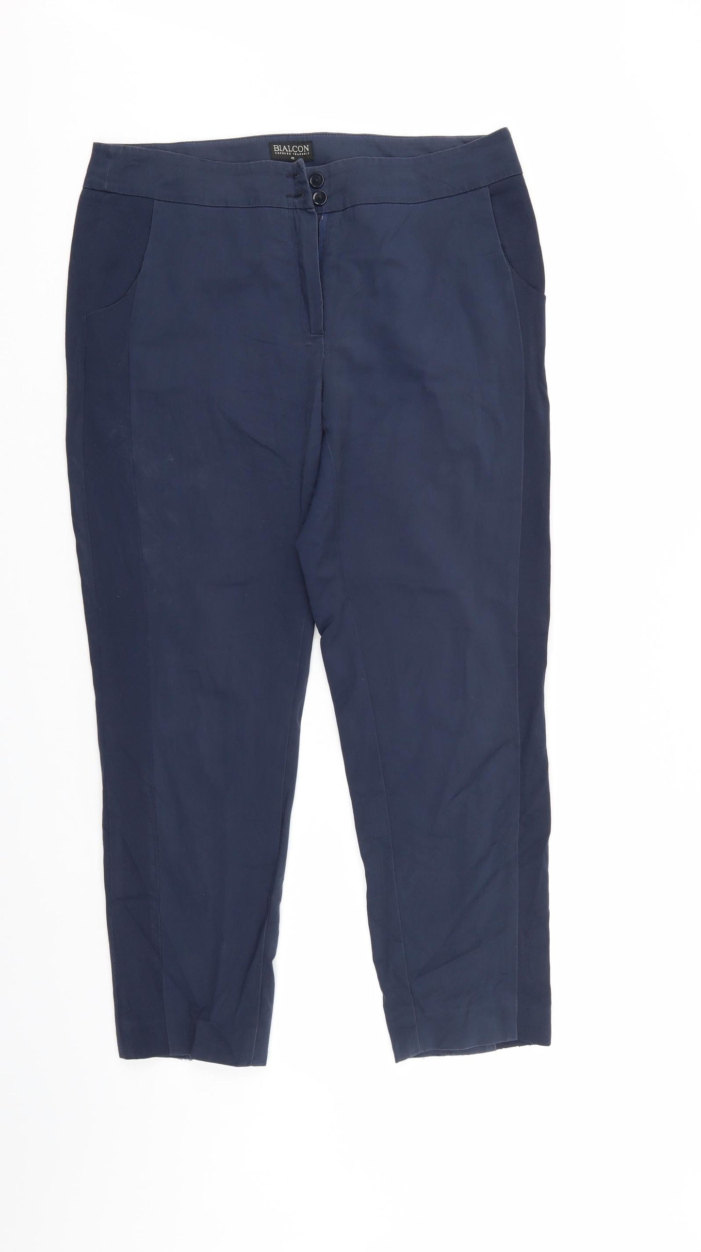 Bialcon Womens Blue   Trousers  Size 12 L26 in