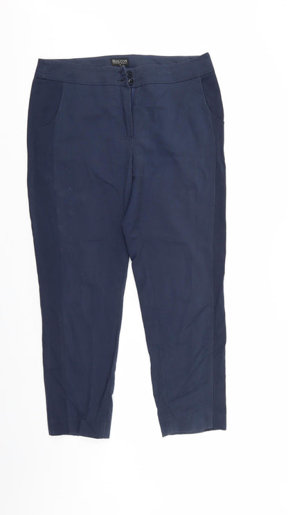 Bialcon Womens Blue   Trousers  Size 12 L26 in