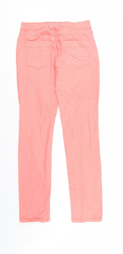 Womens UK Size 8 Gina Regular Fit Straight Pink Jeans