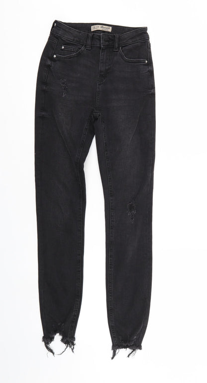 Denim & Co. Womens Black  Denim Skinny Jeans Size 6 L27 in