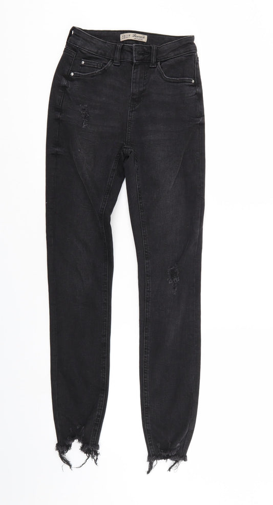 Denim & Co. Womens Black  Denim Skinny Jeans Size 6 L27 in