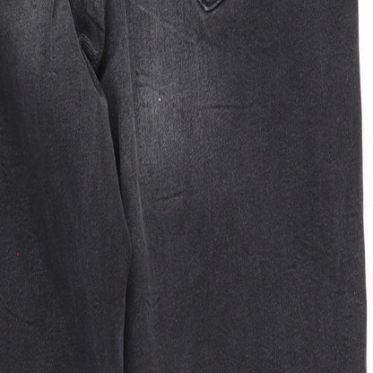 Denim & Co. Womens Black  Denim Tapered Jeans Size 12 L27 in