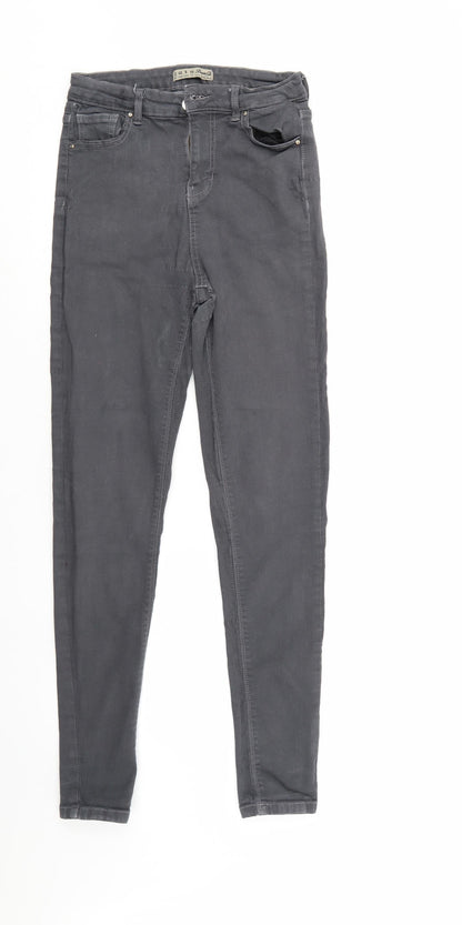 Denim & Co. Womens Grey  Denim Skinny Jeans Size 12 L29 in - Elastic Waist